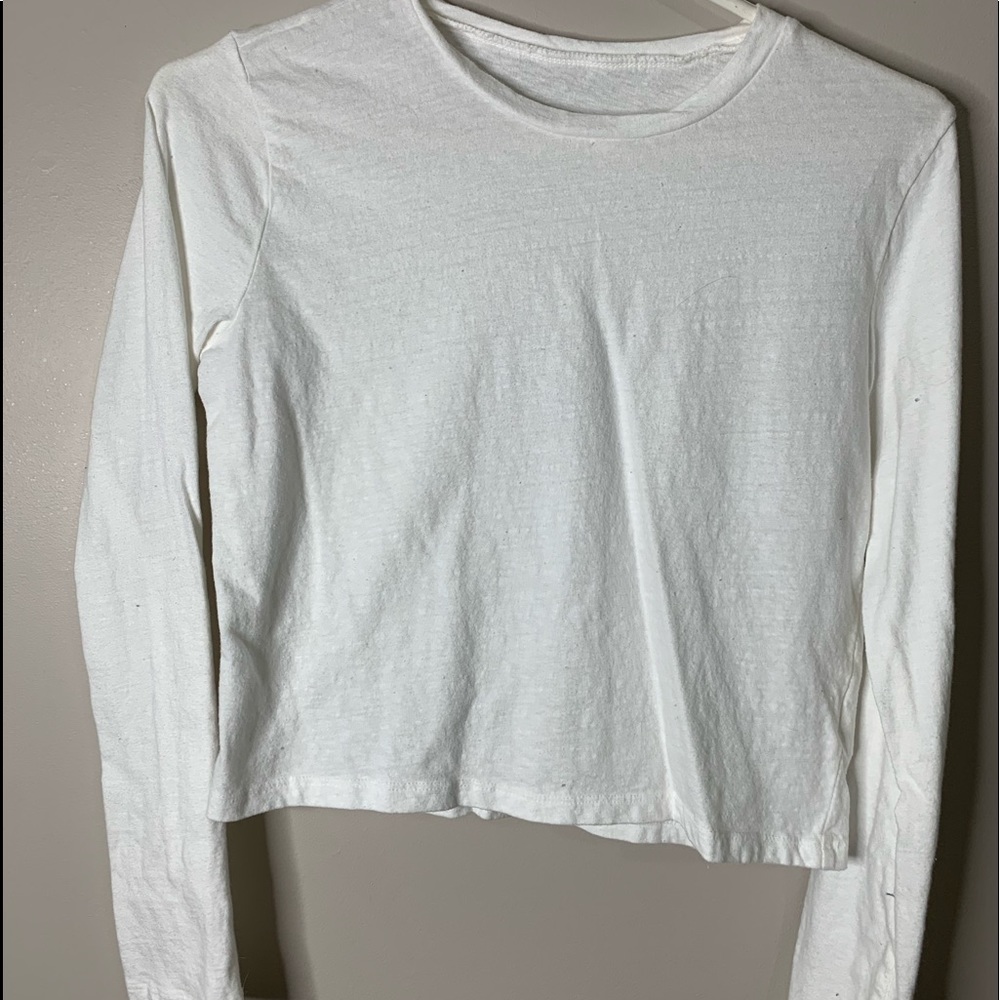 White, plain, long sleeve shirt